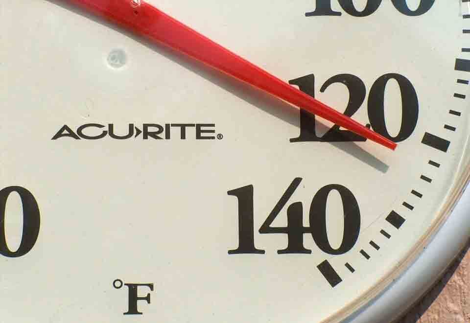 Hot Weather gauge in Oregon
